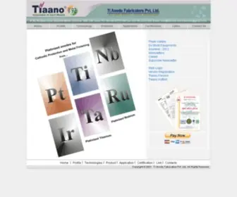 Ptanode.com(Platinized Titanium Anodes) Screenshot