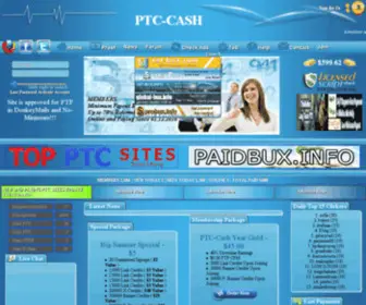 PTC-Cash.info(PTC Cash info) Screenshot