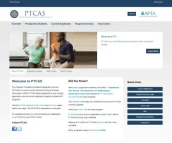 Ptcas.org(Physical Therapy Centralized Application Service (PTCAS)) Screenshot