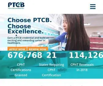PTCB.org(Pharmacy Technician Certification Board) Screenshot
