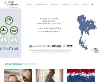 PTclabsthailand.com(DNA Laboratory) Screenshot