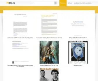 Ptdocz.com(Document publishing platform for all popular file formats) Screenshot