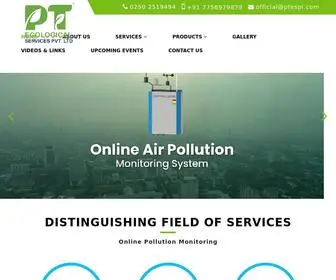 Ptecologicalservices.com(Online Monitoring System for STP) Screenshot