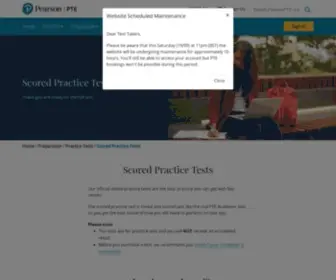 Ptepractice.com(PTE Academic) Screenshot