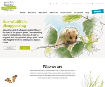 Ptes.org(Bringing the wild back to life. Get involved with People's Trust for Endangered Species (PTES)) Screenshot