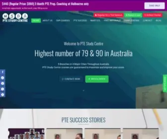 Ptestudycentre.com.au(Pioneer of Professional PTE & NAATI Training since 2014. Guarantees fastest possible success and) Screenshot