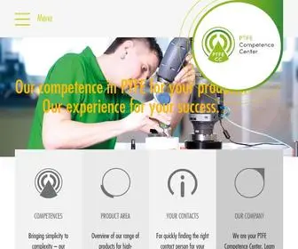 Ptfe-CC.com(Our competence in PTFE for your products) Screenshot