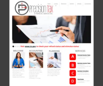 PTfsonline.com(Precision Tax & Financial Services) Screenshot