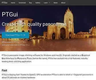 Ptgui.com(Photo stitching software 360 degree Panorama image software) Screenshot