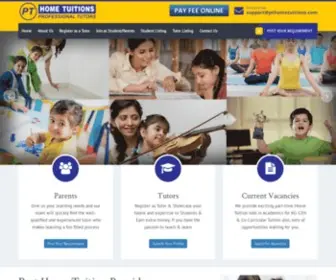 Pthometuitions.com(PT Home Tuitions Jaipur) Screenshot