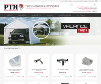 PTmtarps.com(Supplying Canopies & Tarps Since 1979) Screenshot