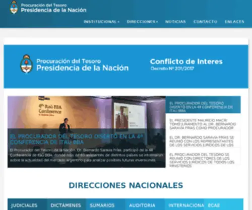 PTN.gov.ar(Procuración del Tesoro de la Nación) Screenshot