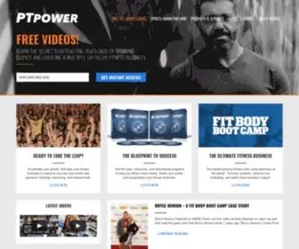 Ptpower.com(Fitness Business Marketing and Coaching for Personal Trainers) Screenshot