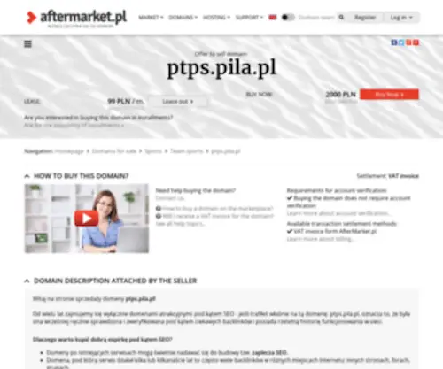 PTPS.pila.pl(Cena domeny) Screenshot