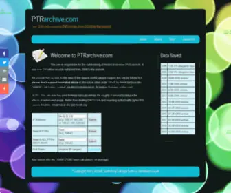 Ptrarchive.com(Saving Historical Reverse DNS Entries) Screenshot