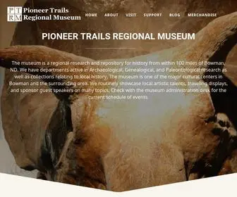 PTRM.org(Pioneer Trails Regional Museum) Screenshot