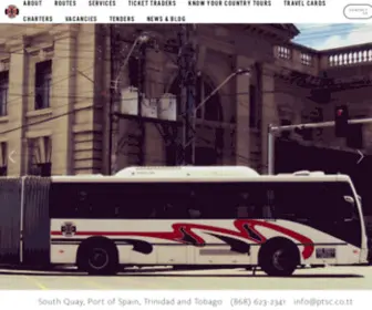 PTSC.co.tt(The Public Transport Service Corporation) Screenshot