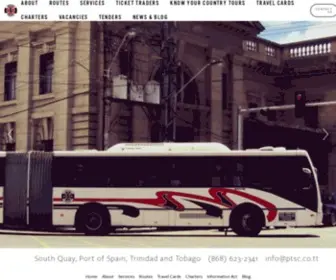 PTSCTT.com(Trinidad and Tobago Public Transportation provider. The Public Transport Service Corporation (PTSC)) Screenshot