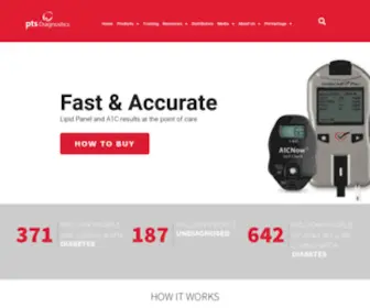 PTsdiagnostics.com(Fast, accurate, point-of-care testing) Screenshot
