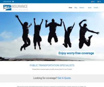 Ptsins.com(Transportation Insurance Made Better) Screenshot