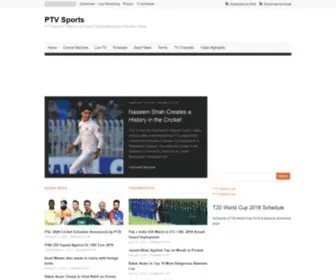PTV-Sports.com.pk(PTV Sports Live Cricket Match Streaming Video Highlights Pakistan) Screenshot