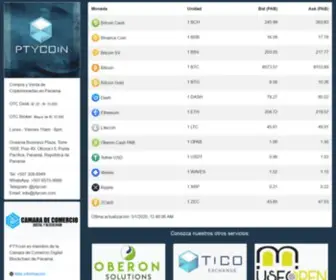 PTycoin.com(Brokers de Bitcoin) Screenshot