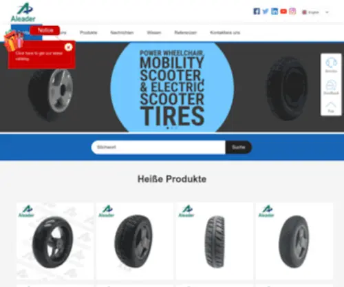 PU-Tire.net(Longyan Aleader Reifen & Rad Industriell Co) Screenshot