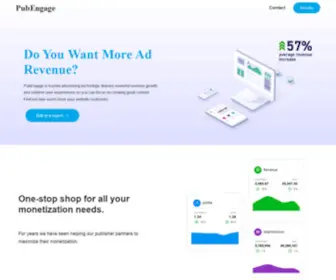 Pubengage.com(Monetization for Publishers and Ad Revenue Optimization) Screenshot