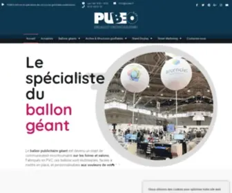 Pubeo.fr(PUBEO Structure gonflable: Arche & Ballon publicitaire géant) Screenshot