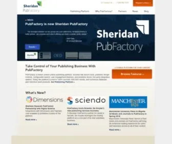 Pubfactory.com(PubFactory Online Publishing Platform) Screenshot