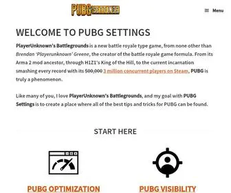 Pubgsettings.com(PUBG Settings) Screenshot