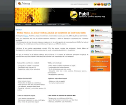 Publi-Nova.fr(Solution, logiciel de creation de site internet) Screenshot