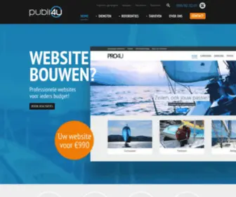 Publi4U.be(Nieuwe goedkope website webshop laten bouwen door websitebouwer Publi4u Kortrijk) Screenshot