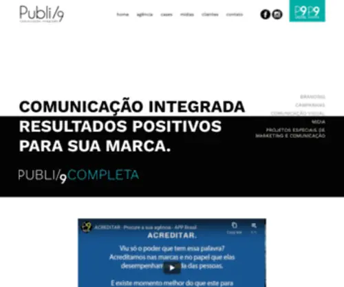 Publi9.com.br(Agência de publicidade em São José do Rio Preto/São Paulo. Publi/9 Comunicação) Screenshot