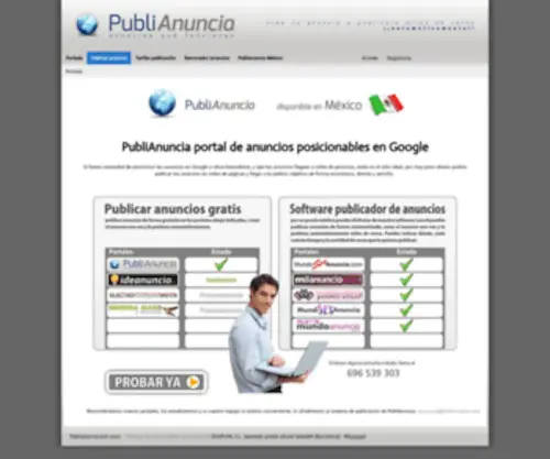 Publianuncia.com(Publica tus anuncios en miles de portales en segundos) Screenshot