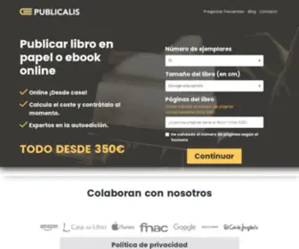 Publicalis.com(Autoedita tus libros con) Screenshot