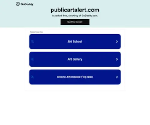 Publicartalert.com(Default Parallels Plesk Panel Page) Screenshot
