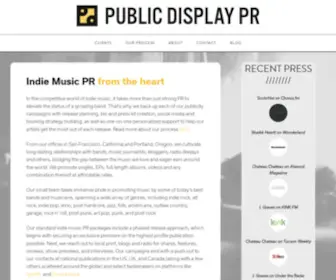 PubliCDisplaypr.com(Indie Music PR) Screenshot
