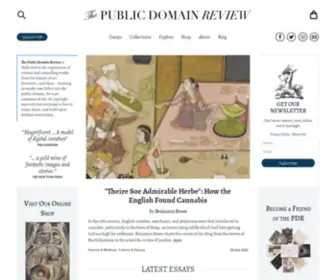 PubliCDomainreview.org(The Public Domain Review) Screenshot