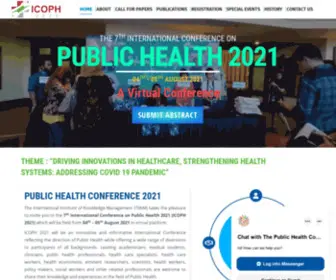 Publichealthconference.co(The 9th International Conference on Public Health (ICOPH 2023)) Screenshot
