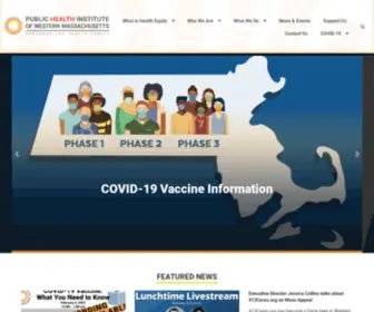 Publichealthwm.org(Public Health Institute of Western MA) Screenshot