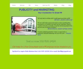 Publicityandmarketing.com(Top Los Angeles Publicist) Screenshot