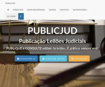 PublicJud.com.br(Publique editais de leilões gratuitamente) Screenshot