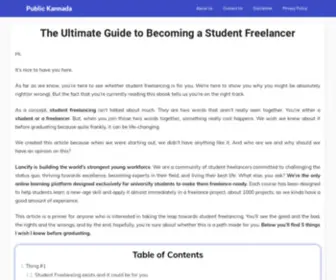 Publickannada.in(The Ultimate Guide to Becoming a Student Freelancer) Screenshot