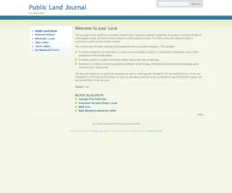 Publiclandjournal.com(Public Land Journal) Screenshot