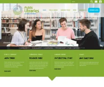 Publiclibraries.org.nz(Public Libraries of New Zealand) Screenshot