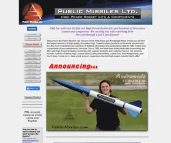 Publicmissiles.com(High Powered Model Rockets Supplies) Screenshot