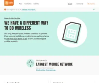 Publicmobile.ca(Canada's First 5G Subscription Phone Service) Screenshot