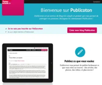Publicoton.fr(Créez votre blog) Screenshot