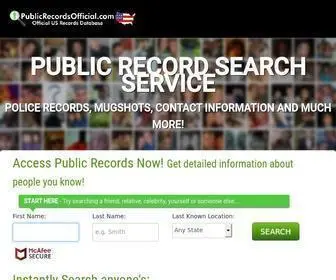 Publicrecordsofficial.com(Public Records Official) Screenshot